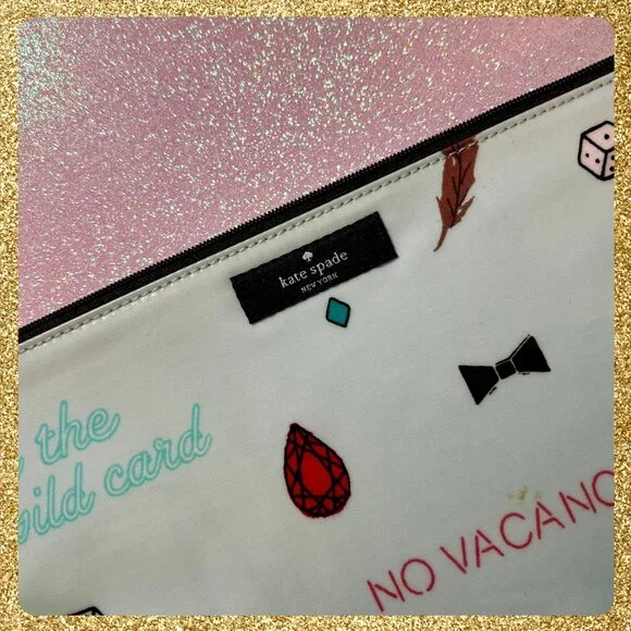 ♠️ RARE kate spade gia "daycation" cosmetic pouch/bag NWT & HTF - Picture 2 of 7